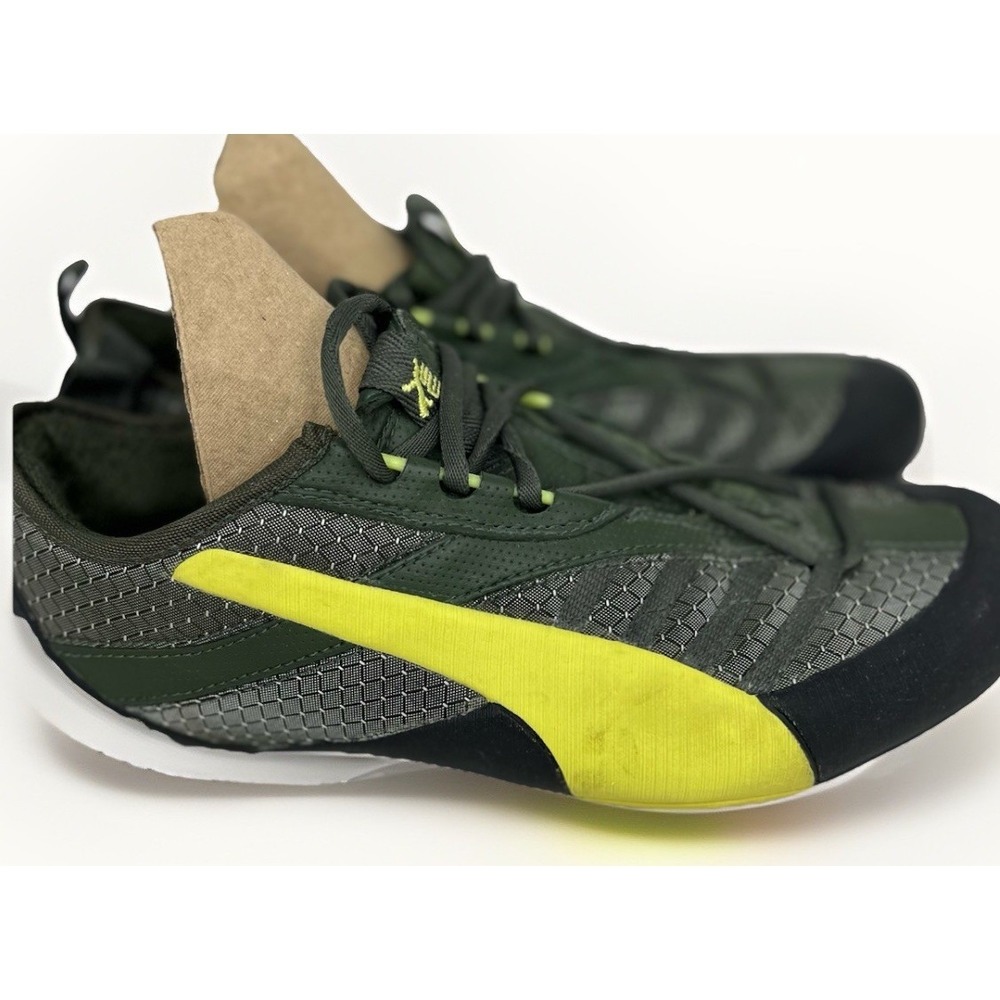 Puma Climbing Shoes EU 39 US 8.5 Gray Green Yellow Lace Up Rock Climb - Picture 3 of 9